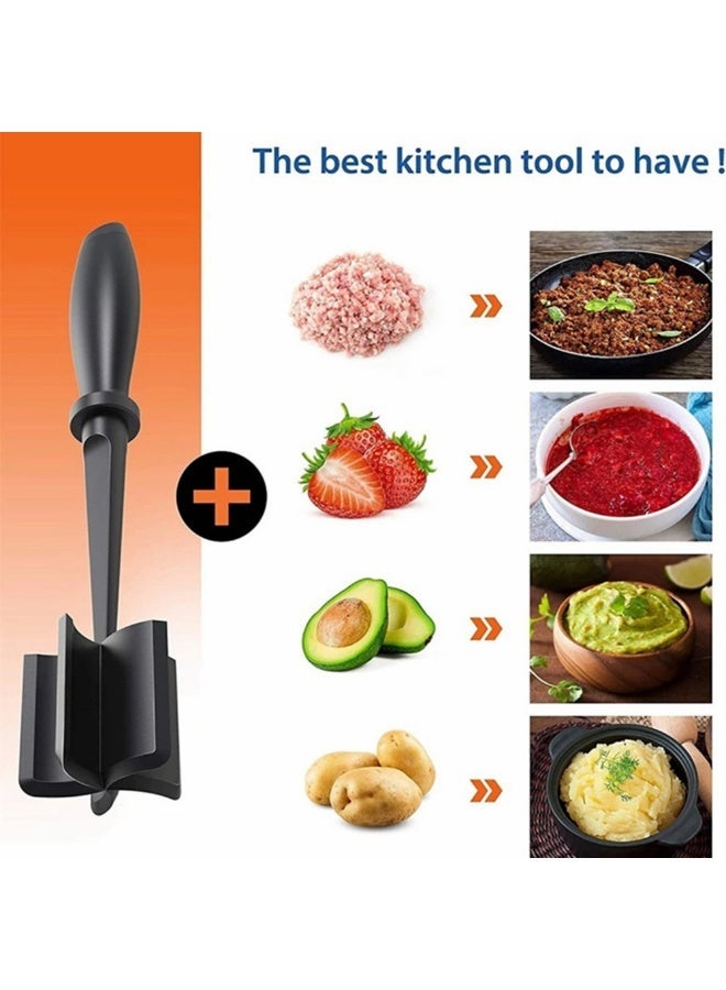 Plastic Meatchopper Handheld Meat Chopper Cooking Scraper Minced Meat Chopper Mixing Shovel - Image 4